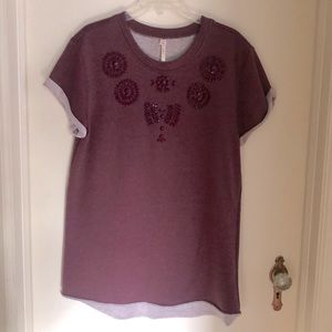 Short sleeve sweatshirt